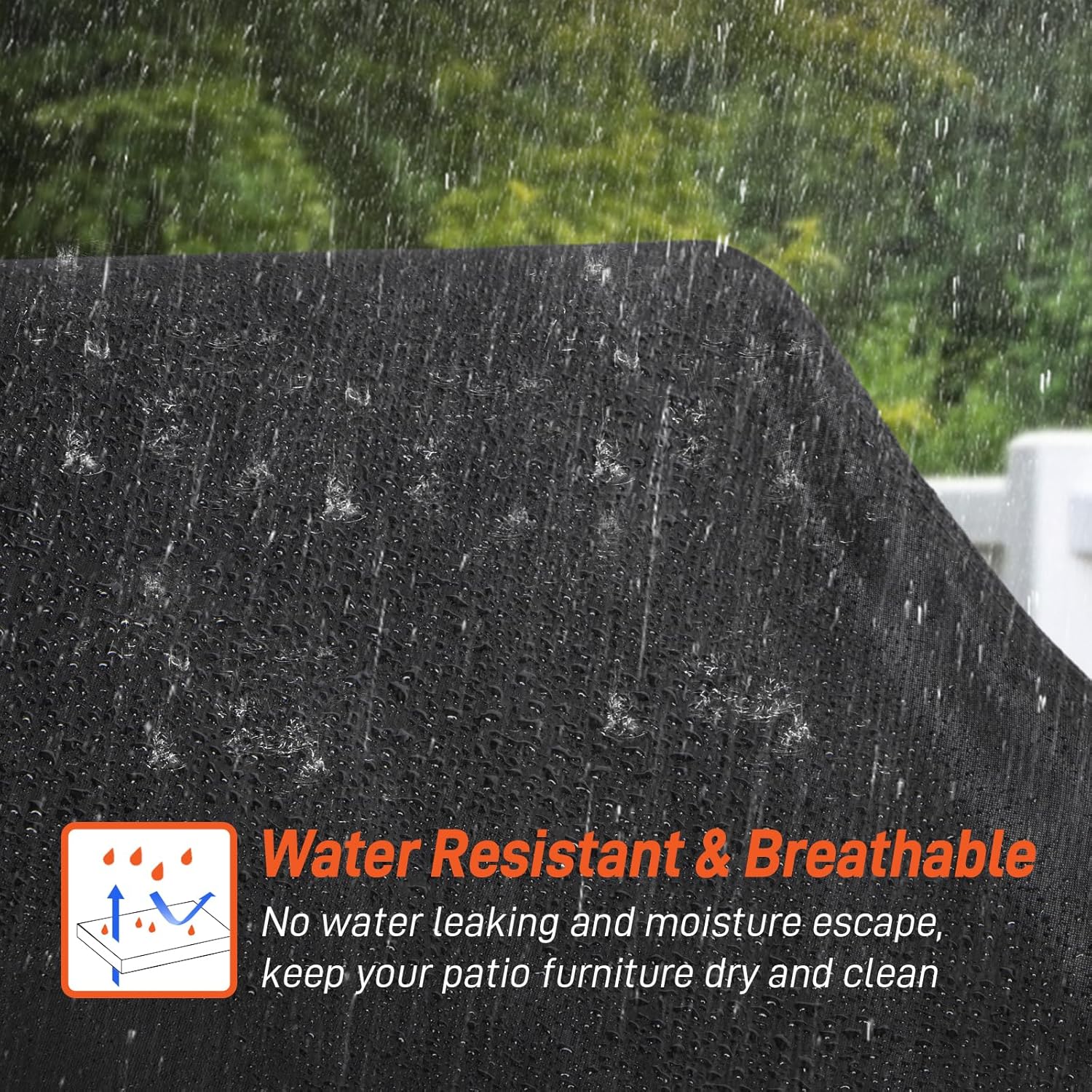 Arcedo Patio Chaise Lounge Cover Water Resistant, 2 Pack of Pool Lounge Chair Covers for Outside Stackable Cushions and Outdoor Furniture, 80" x 30" x 26" H, Black - Image 3