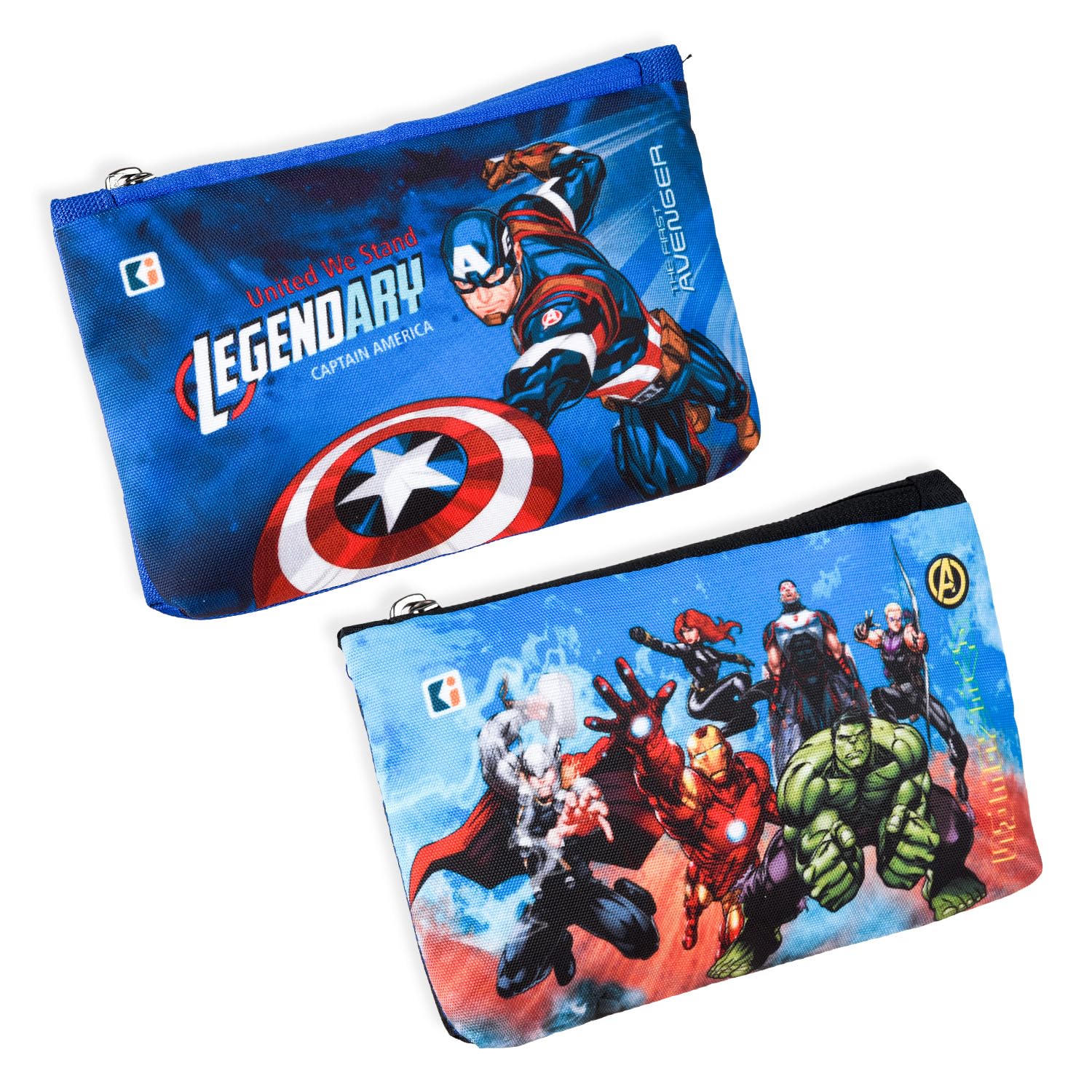 Kuber Industries Pack of 2 Pencil Pouch | Square Stationary Pouch | Pen-Pencil Box for Kids | School Geometry Pouch | Pencil Utility Bag | Marvel Pencil Organizer | Royal Blue & Black (B0CWH7TQ4Q) Amazon Price History, Amazon Price Tracker