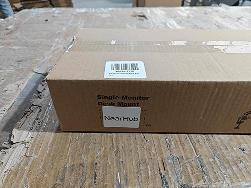 Miniatura 9 de NearHub Soporte para monitor único, cada 13-32 pulgadas, pantalla de computadora de hasta 22 libras, giro de 180, inclinación de +90 a -45, rotación