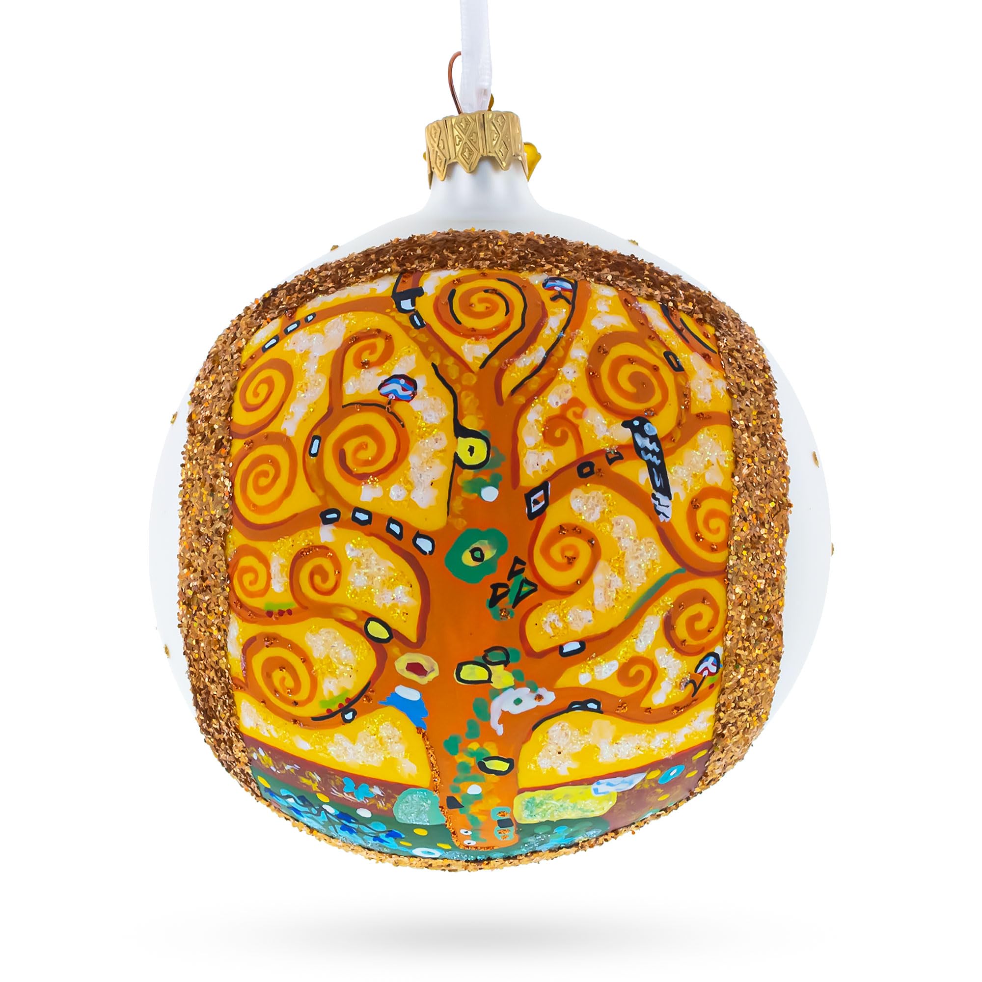 Boule en verre de Noël Gustav Klimt Arbre de Vie suspendue décorative