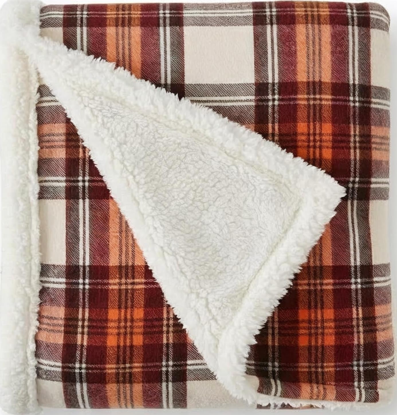 Sherpa Throw Blanket Plaid Fall Amazon Finds