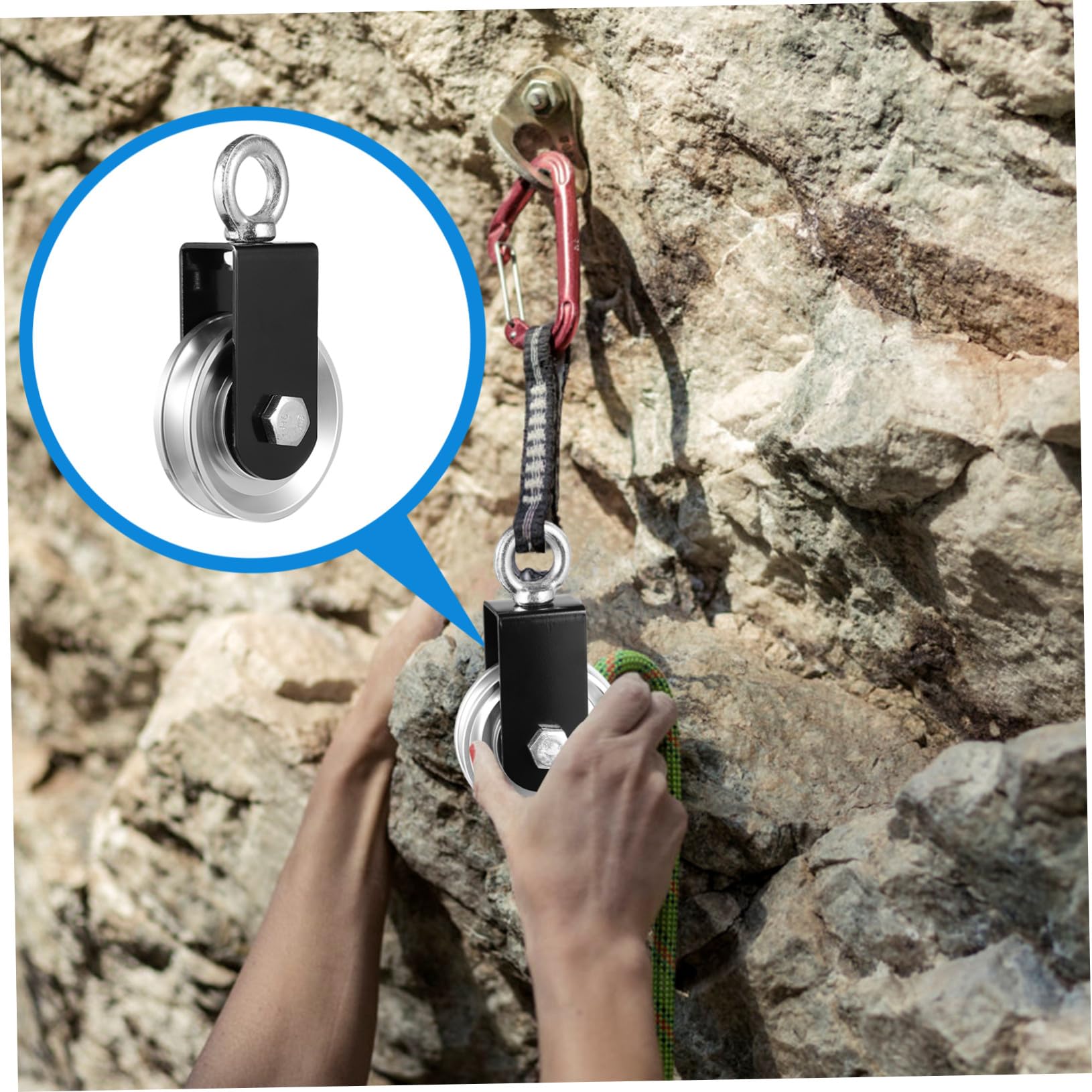 Alipis Puleggia Sollevamento in Alluminio Antiruggine per Accessori Allenamento Ruota Silenziosa per Attrezzatura Palestra Indoor e Outdoor Supporto per Cavo Fitness e Sollevamento