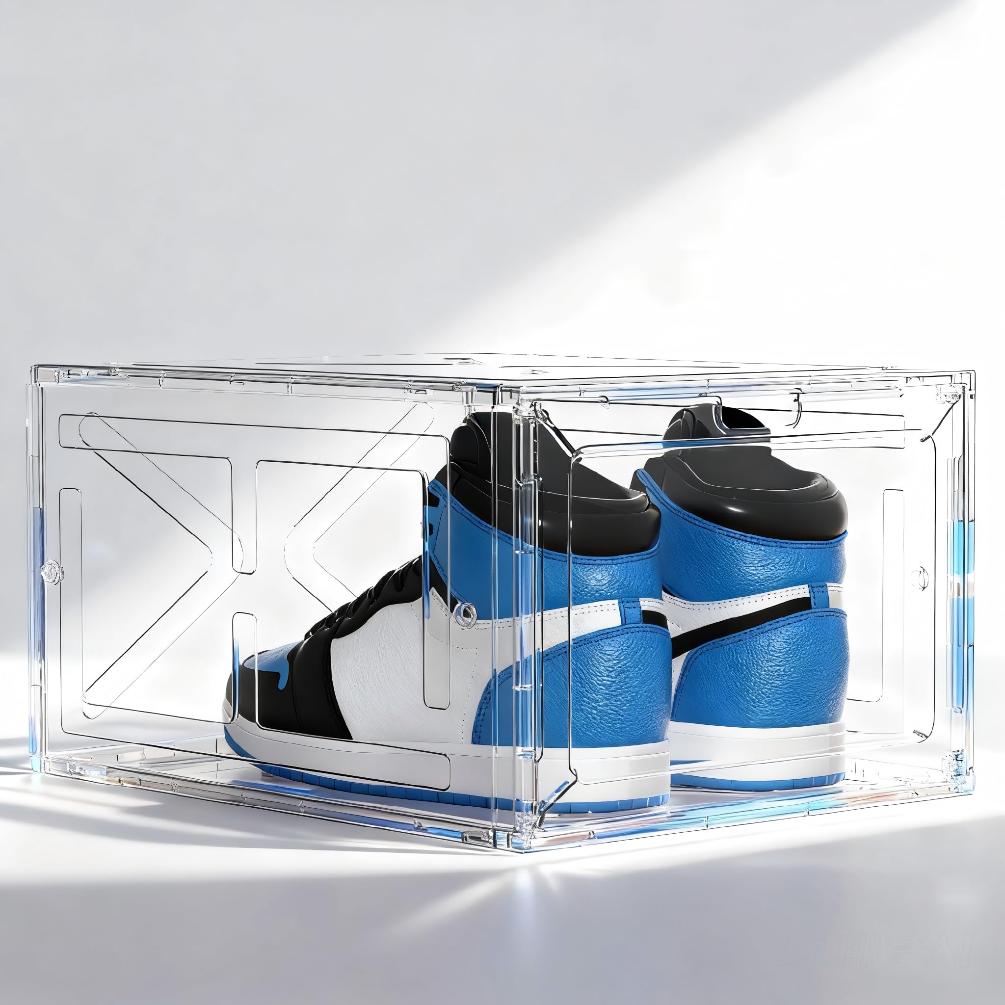 Fraphil 1 Pack Large Clear Shoe Box for Men's Size 13 Sneakers