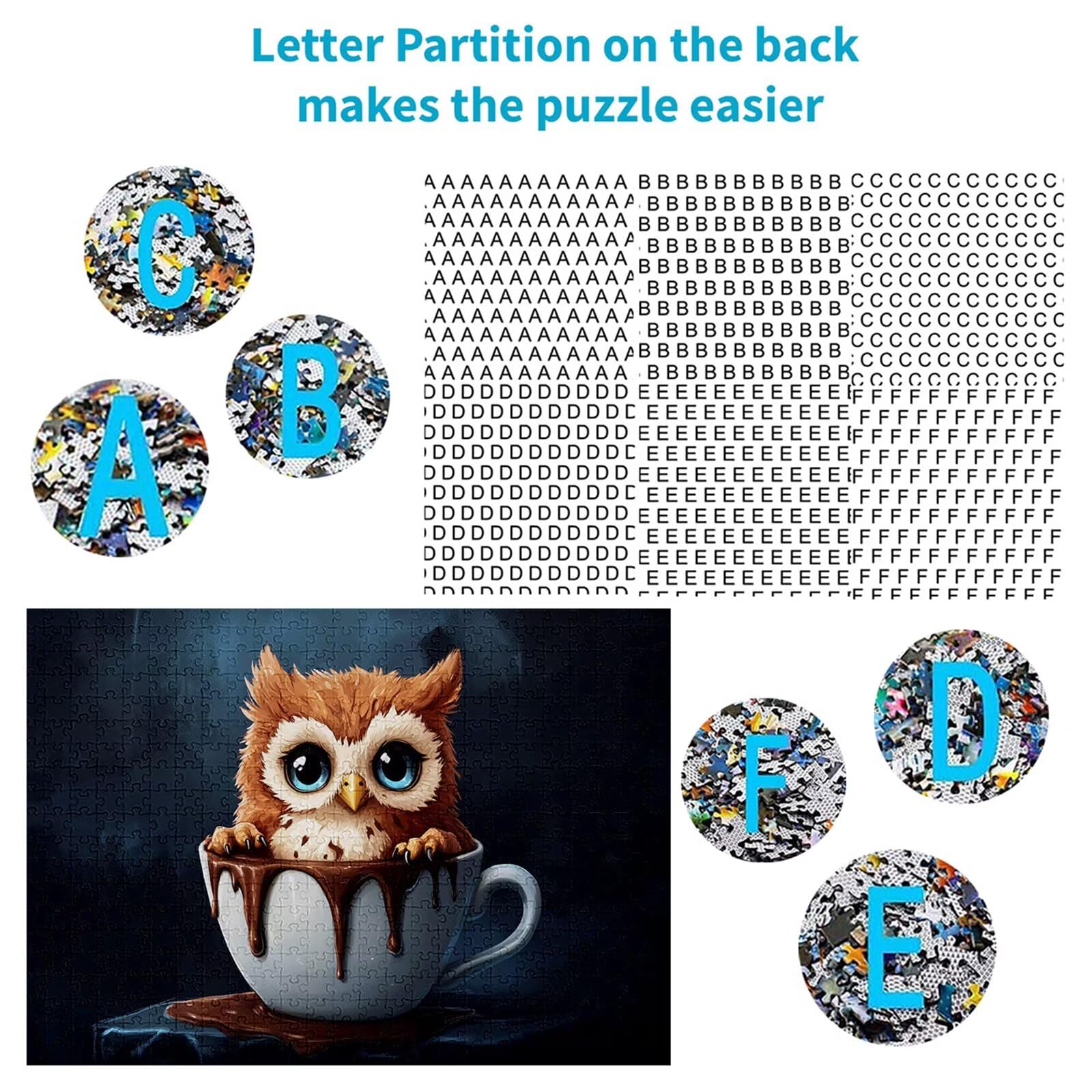 Puzzle 3000 sztuk zwierzę puzzle dla dorosłych kubek 122 x 81 cm Unikalne rzemiosło klasyczne drewniane układanka 3D do rodzinnych gier aktywnych, układanka do samodzielnego wykonania nawet do