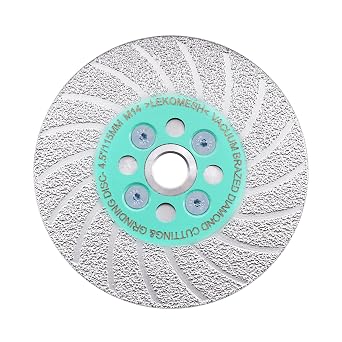 Porcelain Cutting Disc - 115mm Diamond Cutting Disc LEKOMESH Double-Side Vacuum Brazed Diamond Discs for Marble Concrete Stone Tile Ceramic M14 Thread Tile Cutting Disc Cutting Discs 115mm