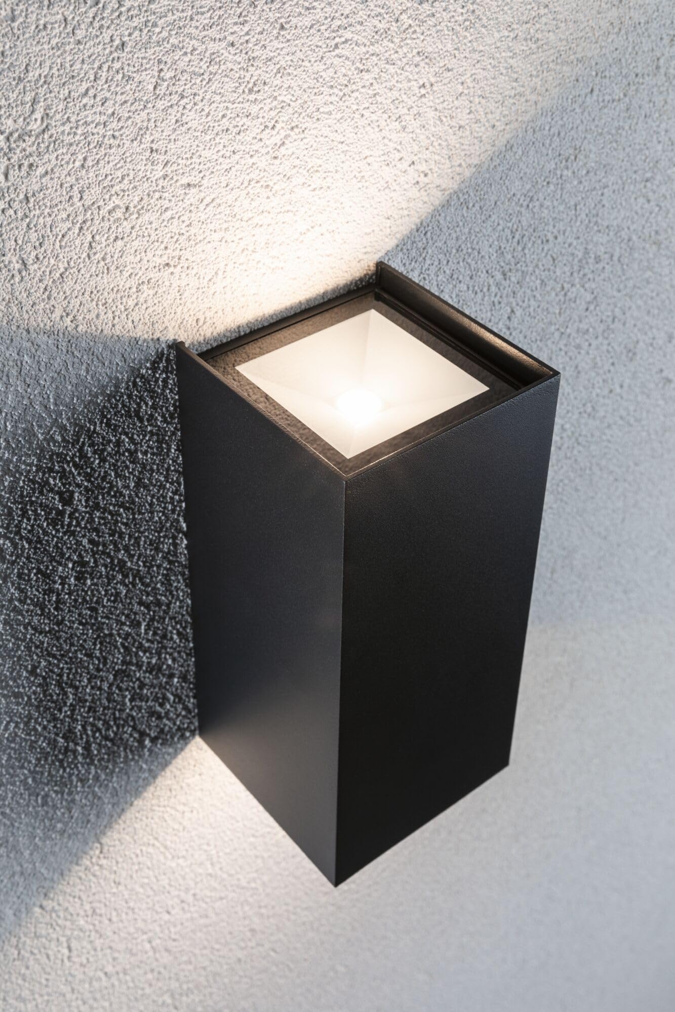 Paulmann 94325 luminaire d'extérieur LED appliques d'extérieur Flame IP44 Blanc chaud carré incl. 2x5,8 watts éclairage extérieur Anthracite lampe d'extérieur aluminium lampe de jardin 3000 K 6 W