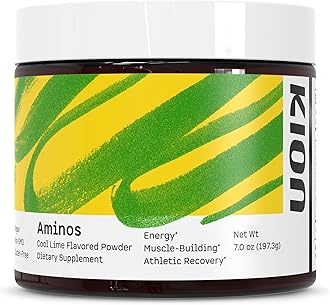 Kion Essential Amino Acids Powder - Amino Acids Supplement for Muscle Recovery, Essential Amino Energy Without Caffeine, EAAs Amino Acids Powder, BCAAs Amino Acids - 30 Servings, Cool Lime