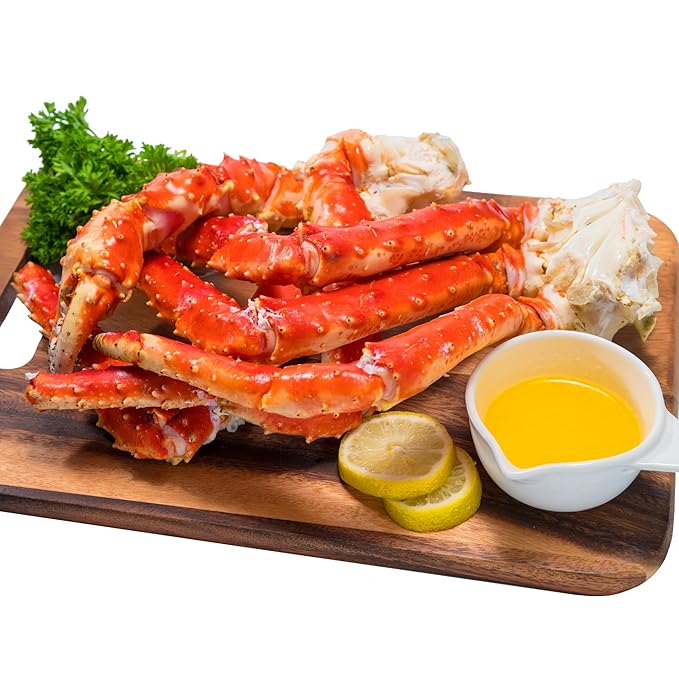 Large Red King Crab Legs – 4 LB Pack – Wild-Caught from Norway – Flash Frozen for Peak Freshness – Sweet, Tender, Fully Cooked Meat – Gourmet Seafood for Holidays, Parties & Special Dinners