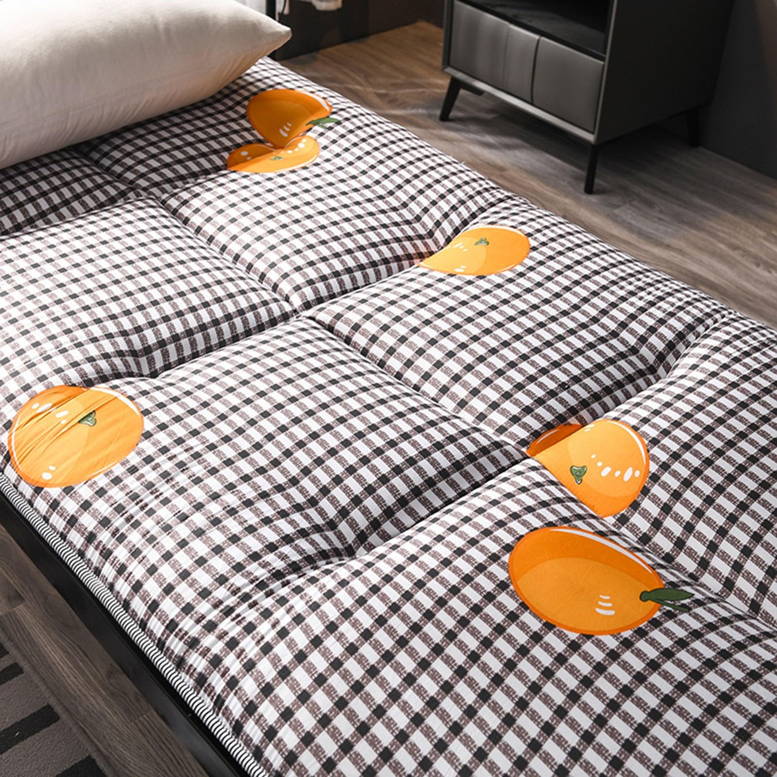 Japanische Bodenmatratze, japanische Futon-Faltmatratze, aufrollbare Matratze, Tatami-Matte, atmungsaktive Bodenliege, Gästebett for Campingcouch, Twin Full Queen(A,Twin(100x200cm))