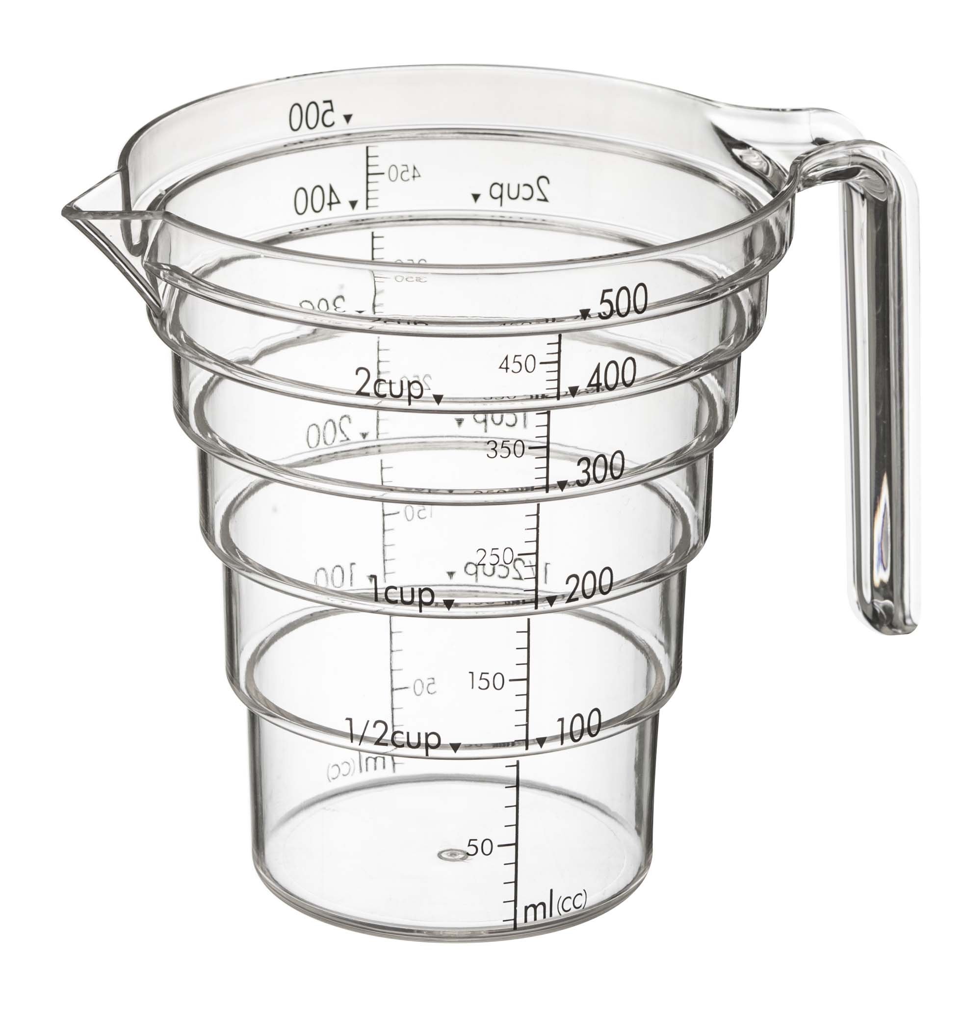Amazon｜山崎実業 段々計量カップ レイヤー 500ML クリア 2547｜計量
