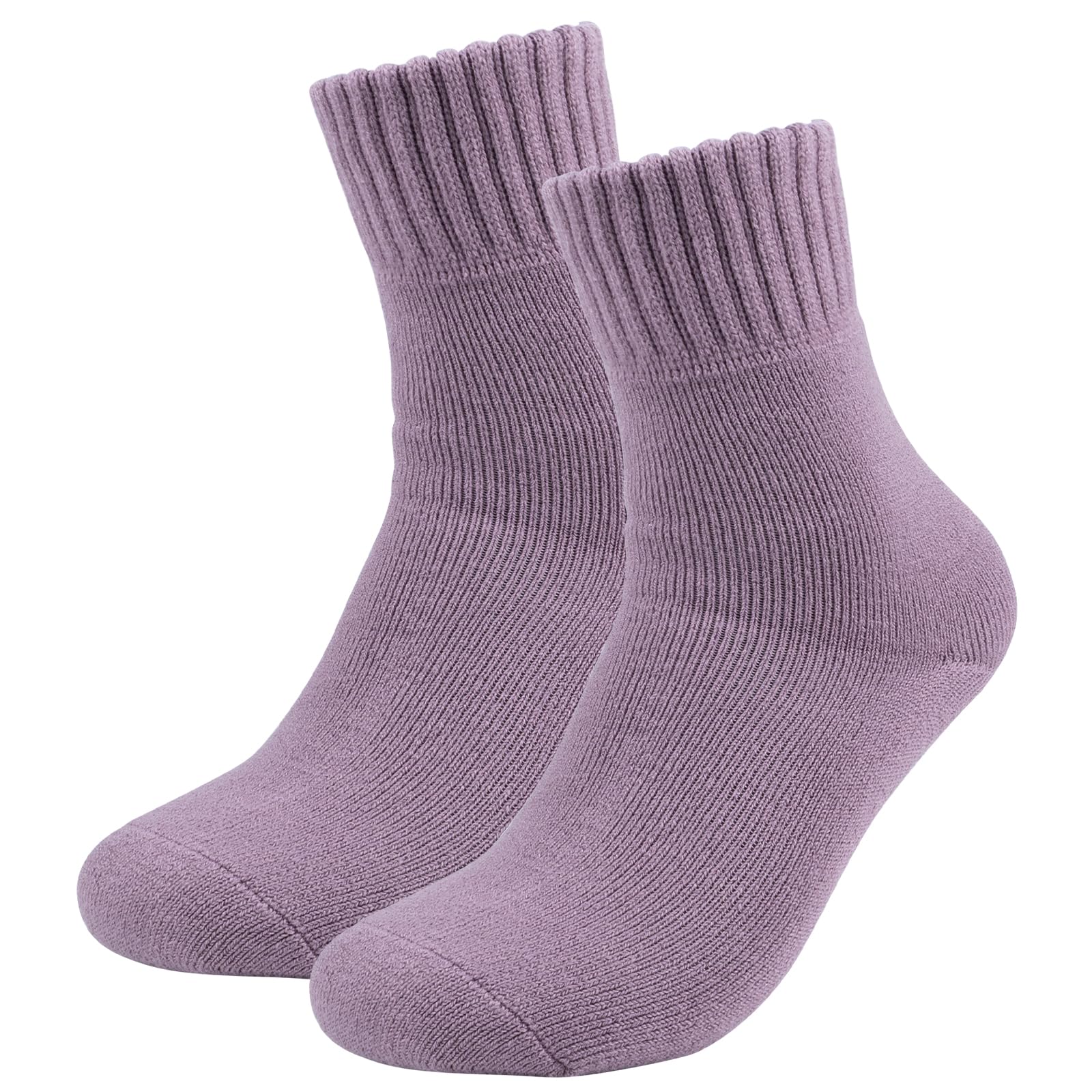 FACHOI Womens Thermal Socks Comfy Warm Winter Socks Work Hiking Crew Boot Socks Gifts F1-KTBHZTW (UK, Alpha, One Size, Regular, Regular, Purple)