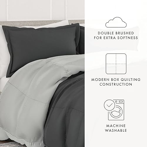 Miniatura 5 de Linen Market - Juego de edredón reversible prémium con relleno alternativo