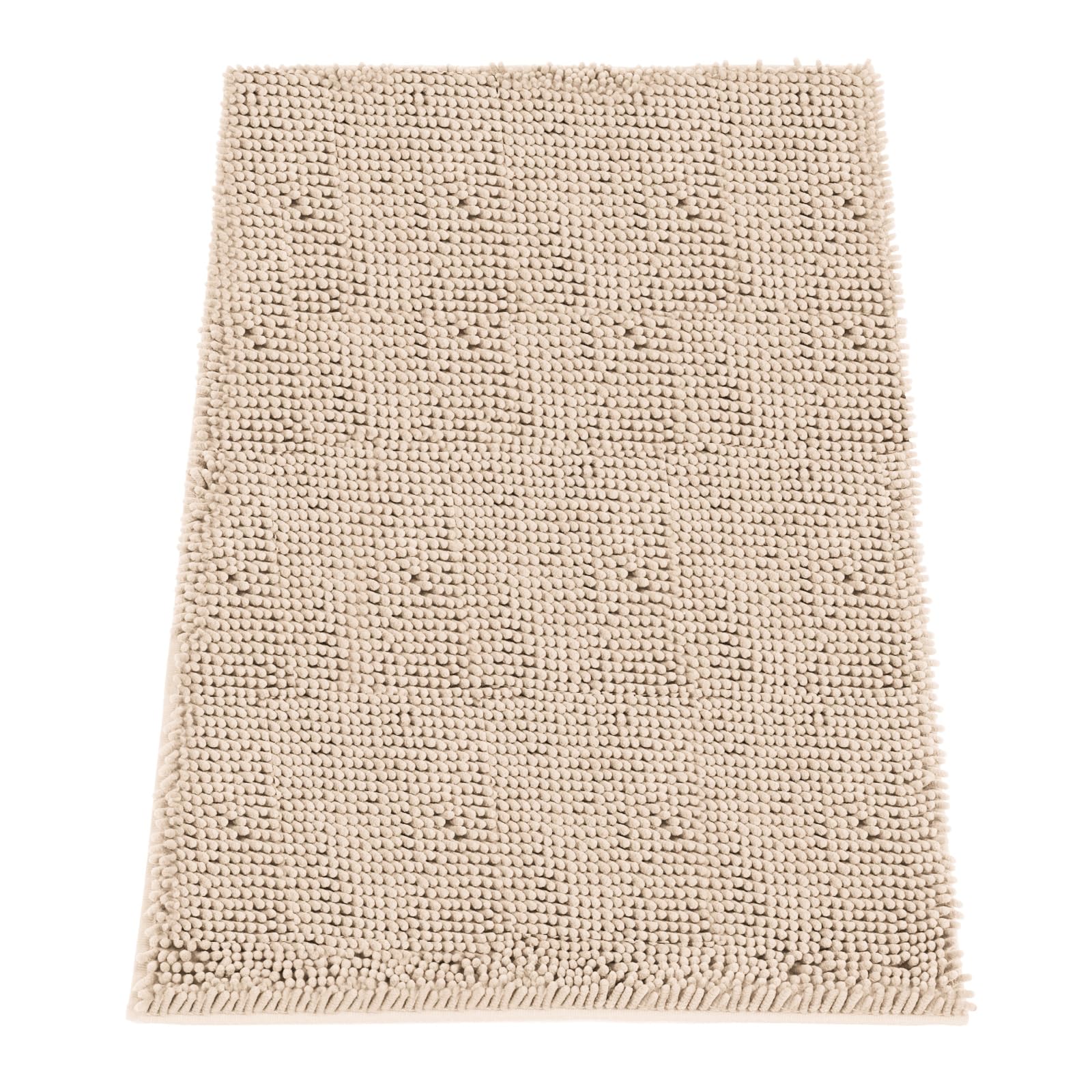 Absorbent Dog Door Mat for Muddy Paws, 60" x 36" Chenille Indoor Mats for Entryway, Trap Dirt Front Door Mat Indoor Entrance Washable Non Slip Soft Beige