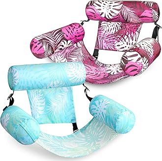 SLOOSH Inflatable Pool Floats Adult,2 Packs Floating Lounge Chairs,Blow up Pool Noodles for Adult Heavy Duty,Floating Chair for Party Summer Water Beach Lake Fun