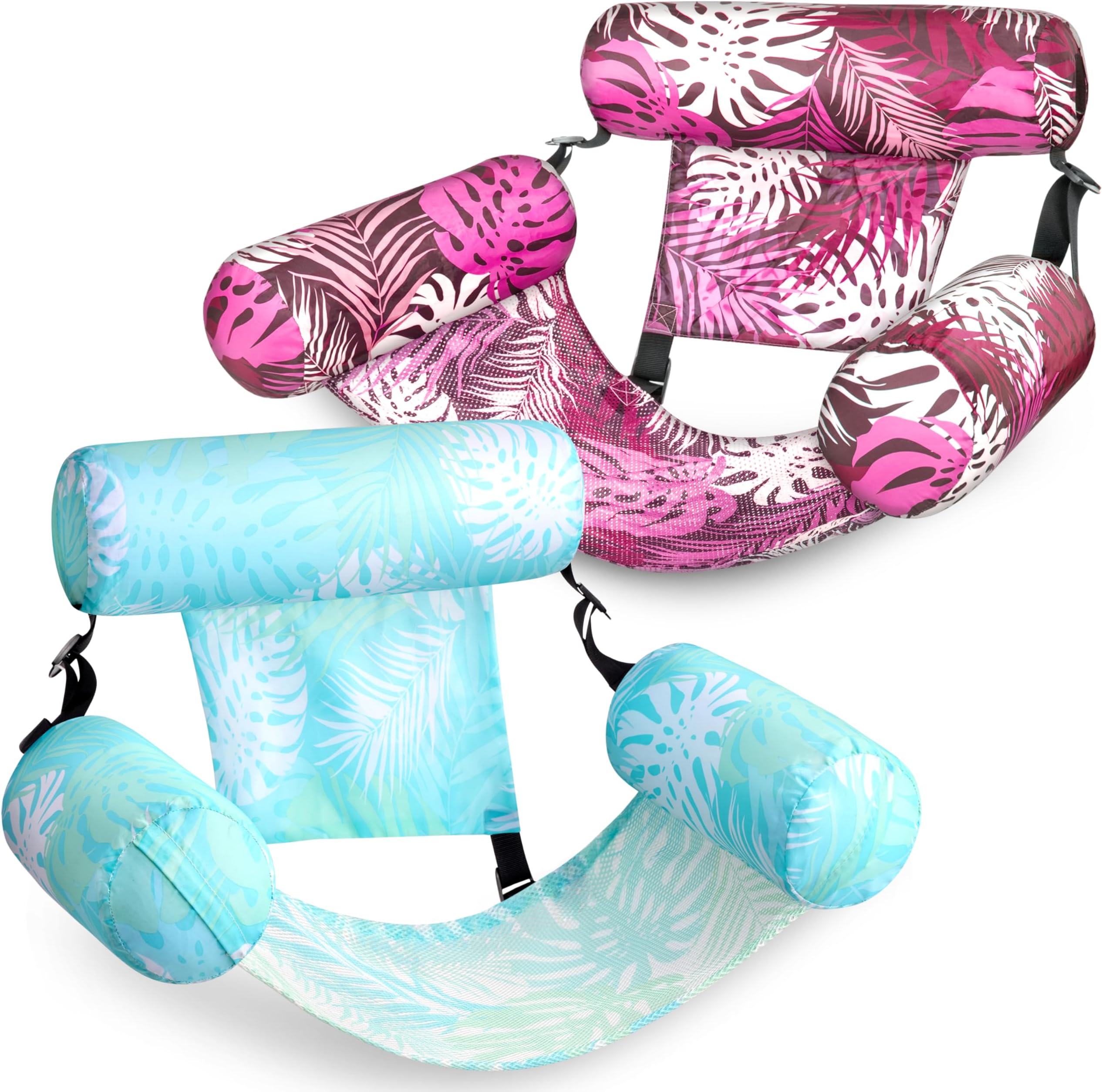 Inflatable Pool Floats Adult,2 Packs Floating Lounge Chairs,Blow up Pool Noodles for Adult Heavy Duty,Floating Chair for Party Summer Water Beach Lake Fun