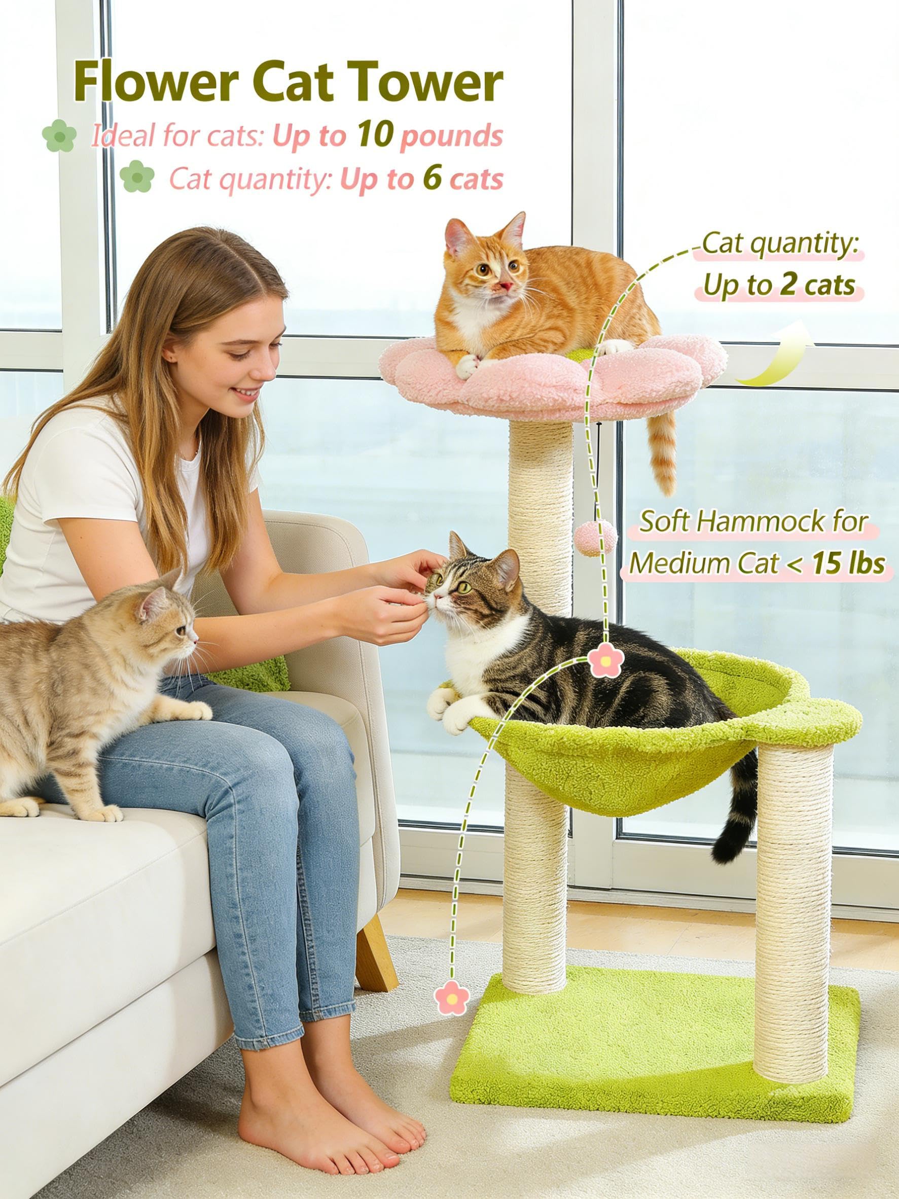 MUTTROS Flower Cat Tree, 28