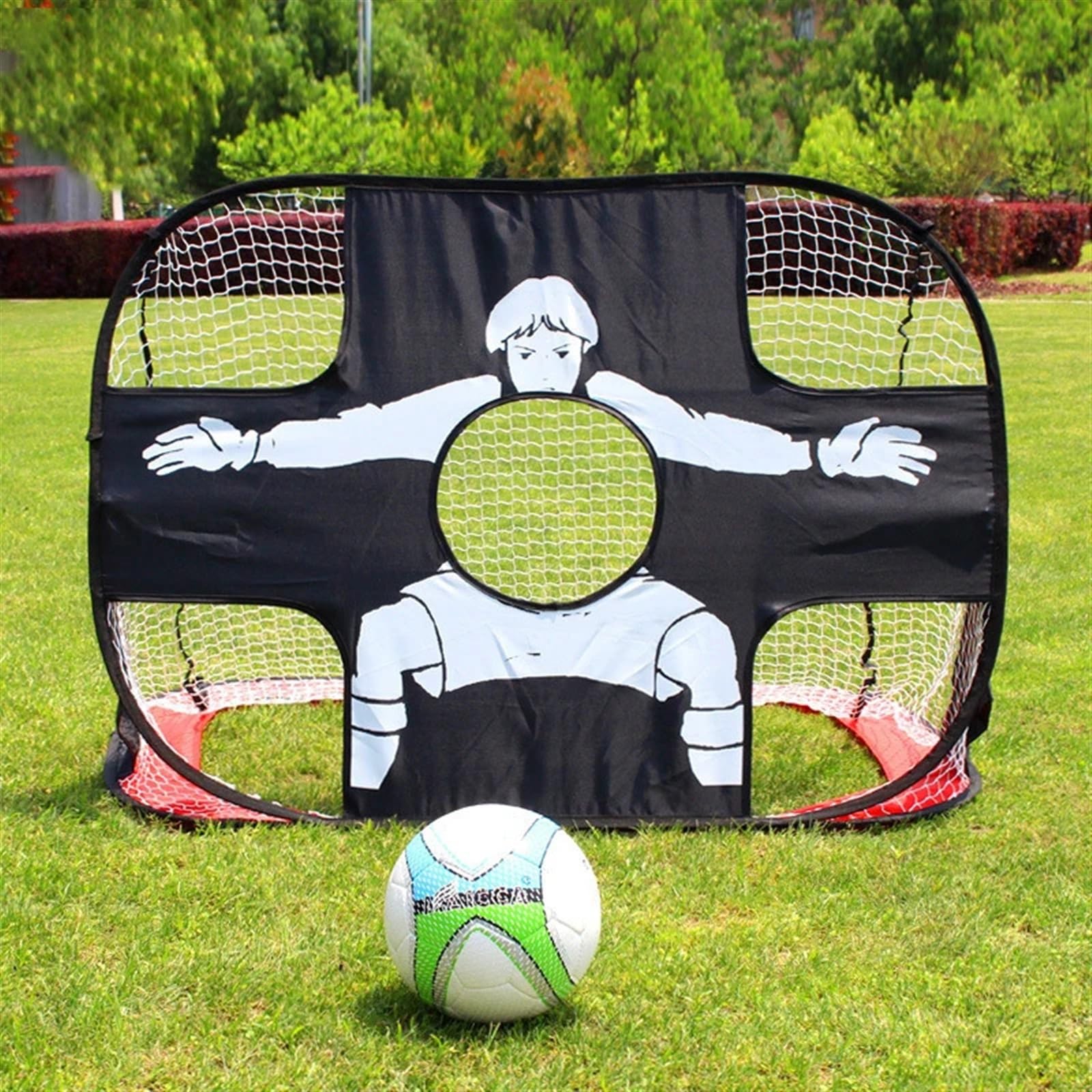 Porta da calcio pieghevole 2 in 1 portatile pieghevole for bambini porta da calcio rete tiro supporto for palline tennis portapalle multifunzionale for allenamento