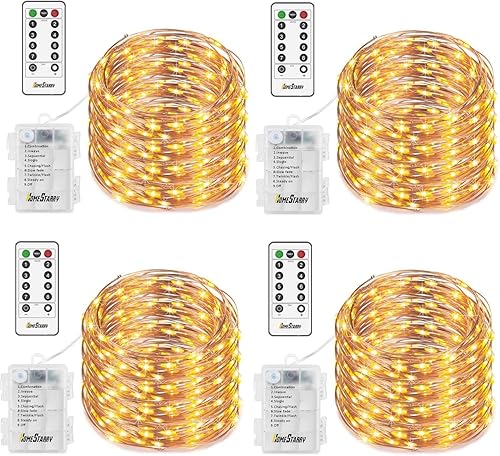 Homestarry - Extensión de luces decorativas operada a pilas impermeable 8 modos control remoto 50 luces LED 164 pies para decoración de habitación disponible en Yaxa Costa Rica
