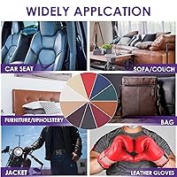 Vista 2 de Cinta de parche de reparación de cuero de 8 x 12 pulgadas, 2 piezas de cinta autoadhesiva fuerte de cuero para muebles, sofás, asientos