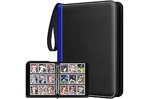 Premium 9-Pocket Trading Card Binder Portfolio - Hold 720+ Double Sided Trading Cards