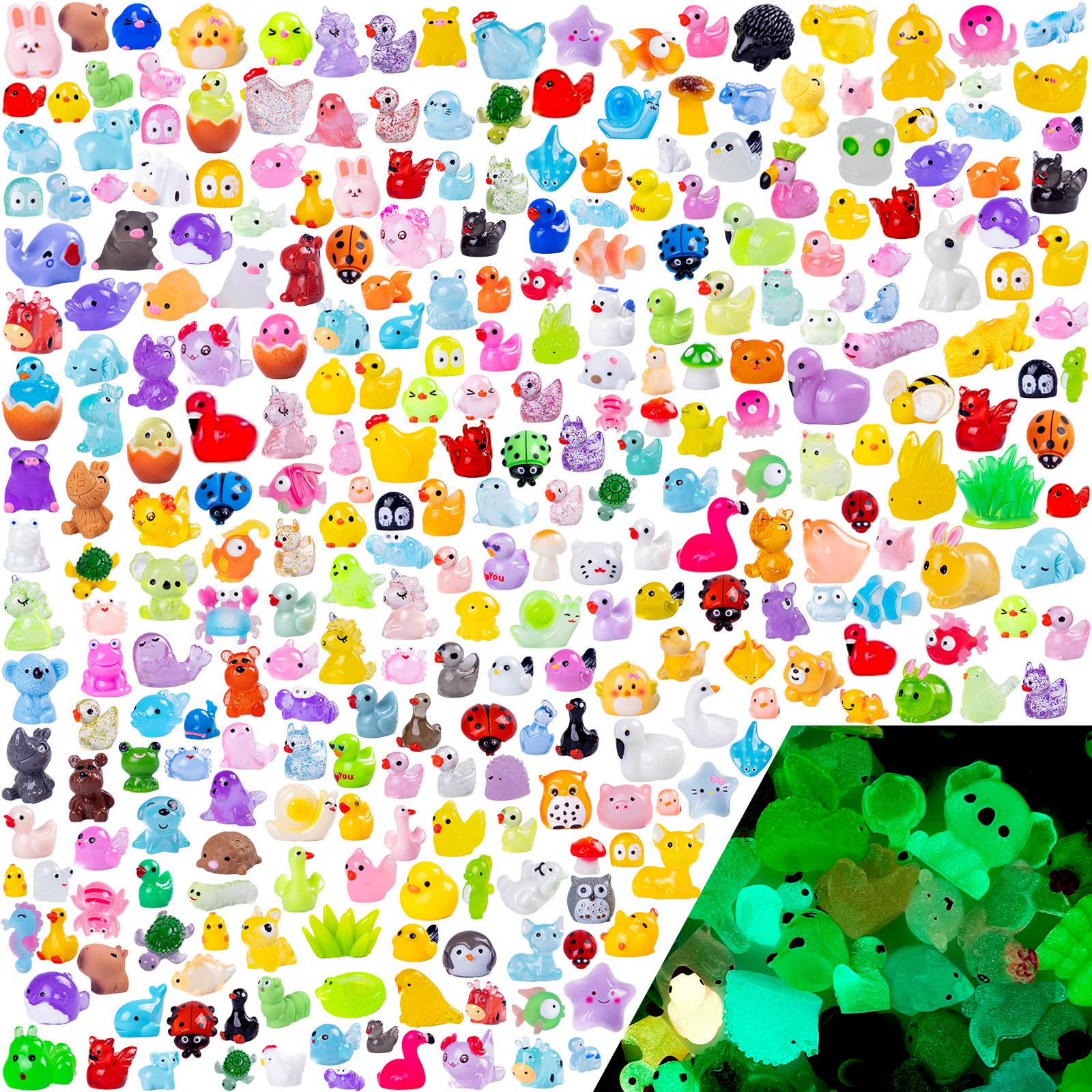 240 Pcs Mini Resin Animals Figurines Bulk,240 Styles Tiny Animals Variety Pack for Fairy…