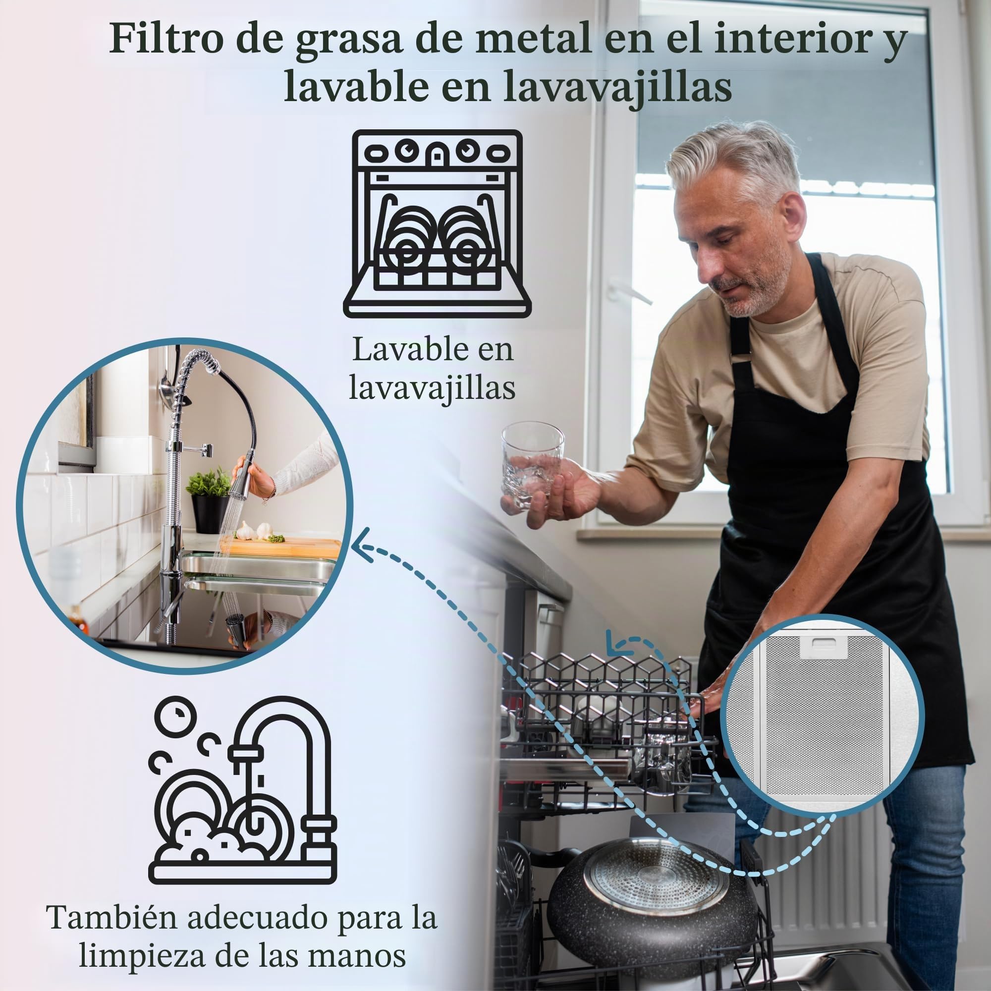 Gurari 046 IS Campana Extractora de Pared 90 cm • 1000 m³/h • Lujo • 3 Velocidades • LED • Acero Inoxidable • Recirculación Posible