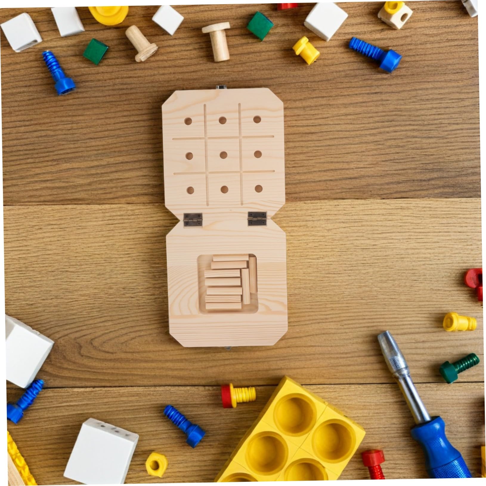ORFOFE Juguetes Montessori de Madera para Niñas Años Tablero Sensorial Táctil con Bloques Apilables Herramienta Educativa para Desarrollo Motriz y Aprendizaje Preescolar