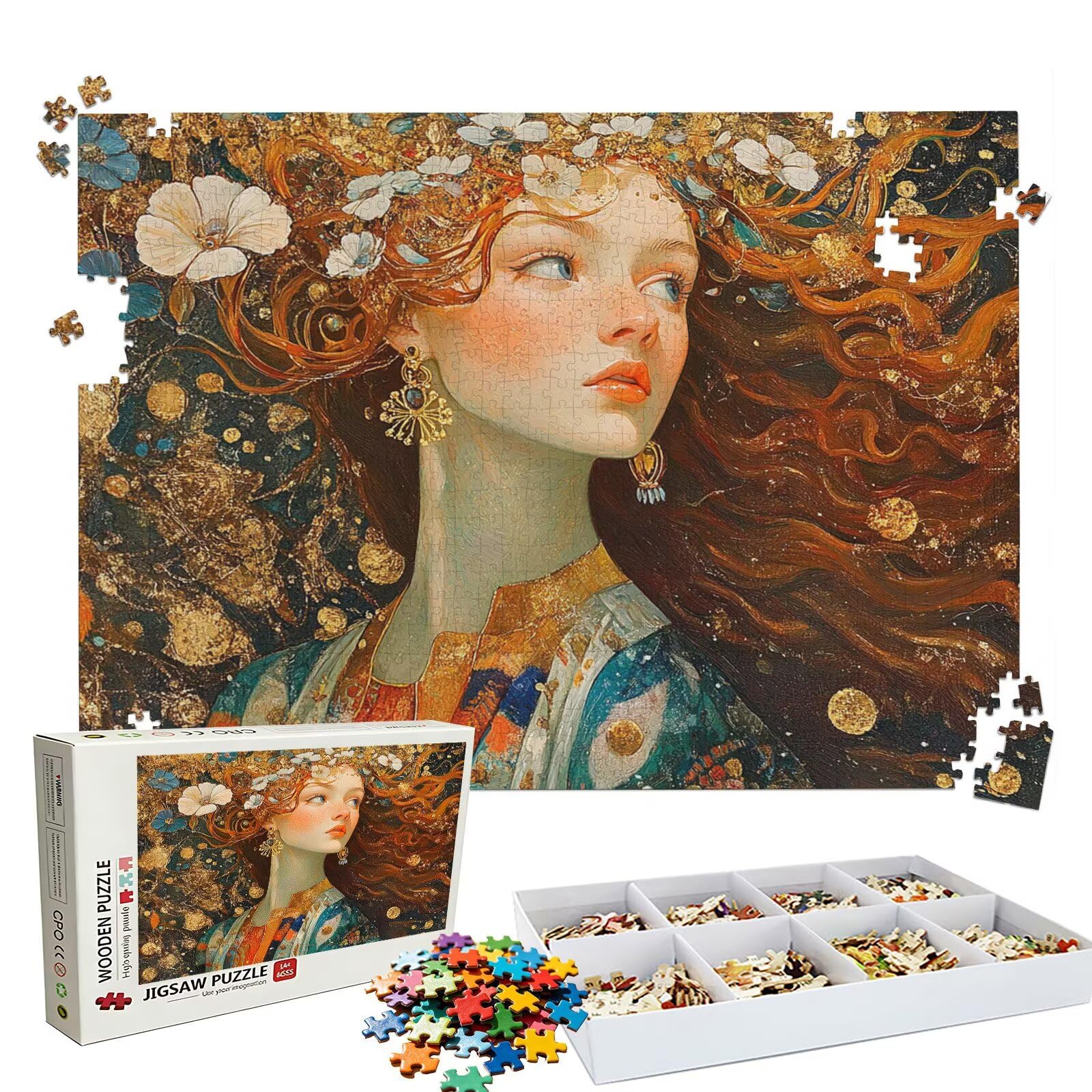 Puzzle astratto Donne(5), Puzzle Adulti 3000 pezzi, Puzzles Legno con Squisita Scatola di Imballaggio, Rompicapo per Esperti con Incastro Perfetto, Stampa Alta Definizione, Regalo per Adulti W3H-663