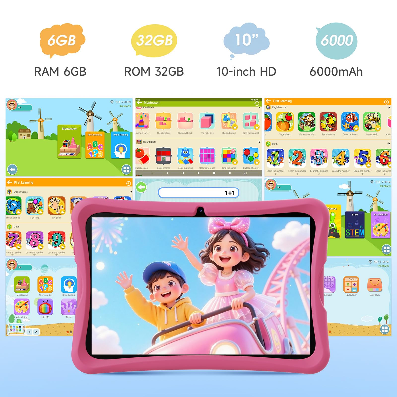 Amazon.co.jp: 10.1インチキッズタブレット対象年齢8~15歳、Android 15