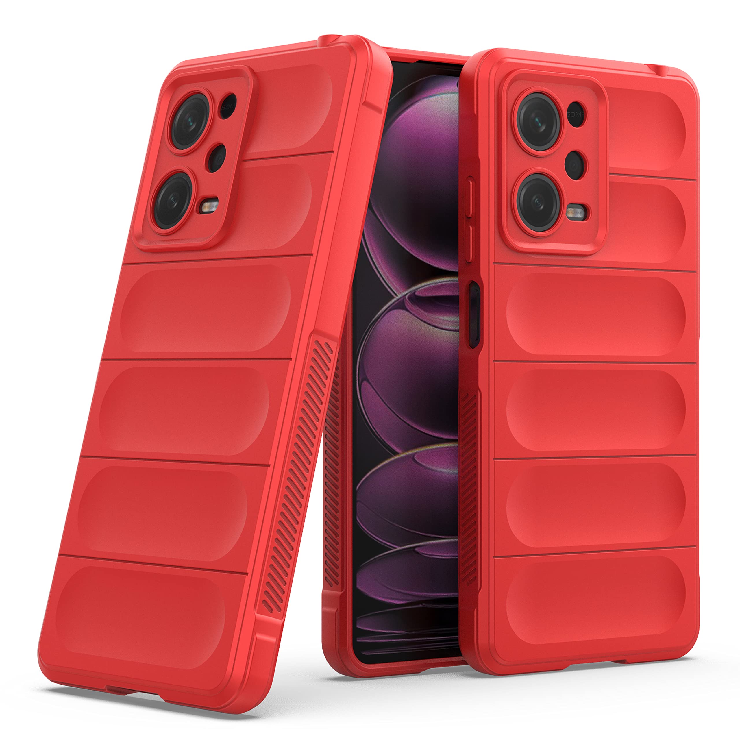 Zapcase Back Case Cover for Mi Redmi Note 12 Pro 5G | Compatible for Mi Redmi Note 12 Pro 5G Back Cover | Liquid Silicon Magic Case with Camera Protection | Red