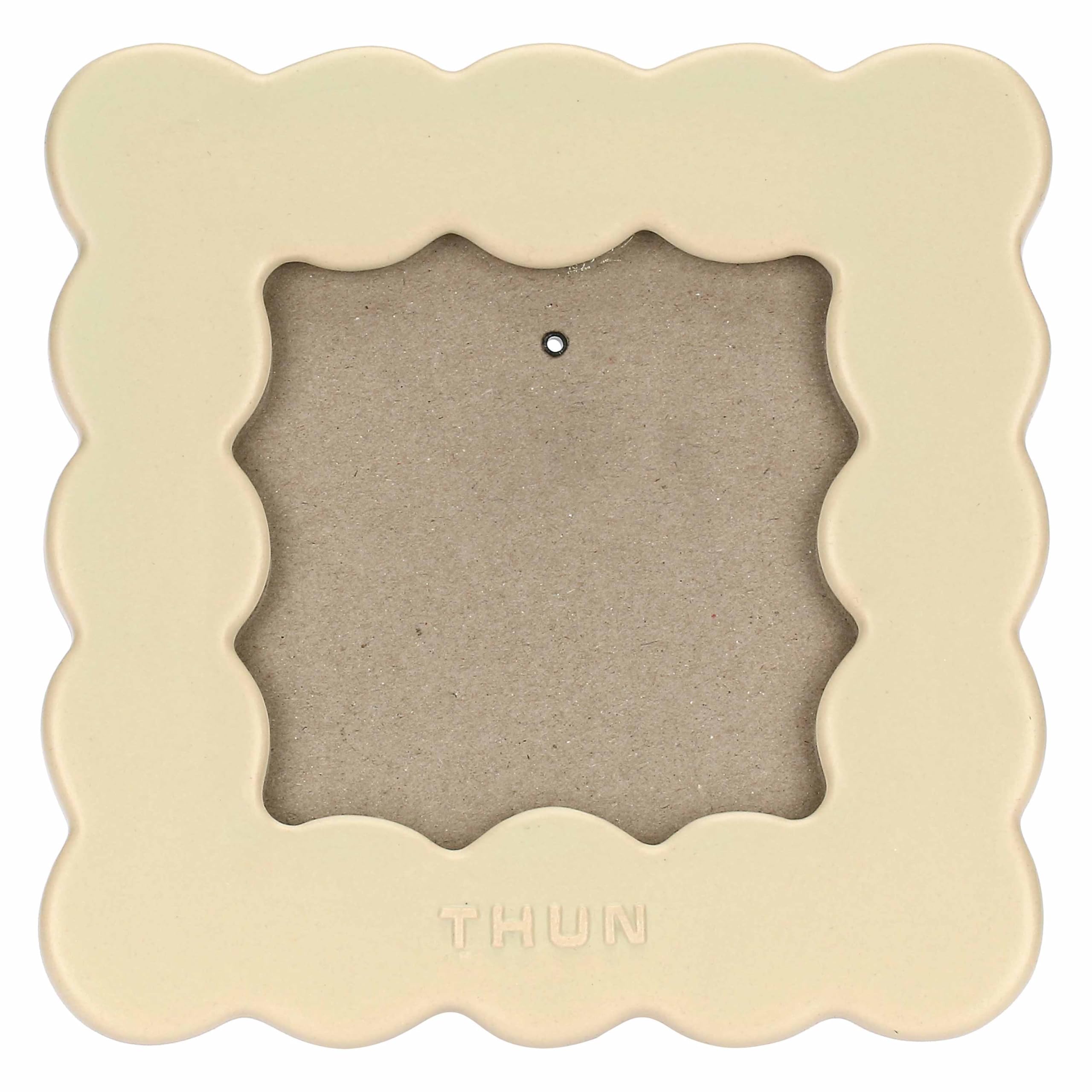 THUN - Small Square Photo Frame - Stoneware - Country Bloom Collection - 14 x 14 x 1.5 cm