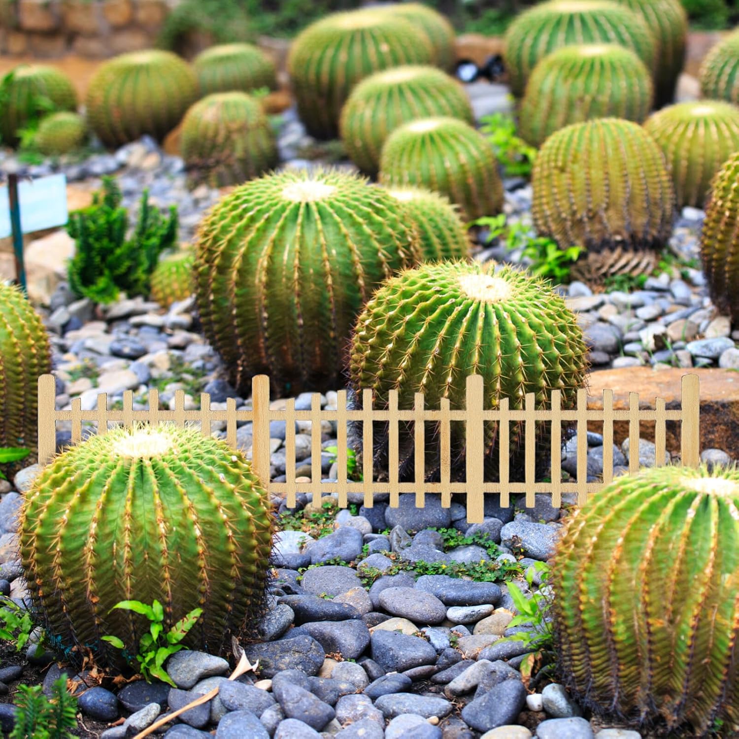 Yardwe 1 50 Scale Miniature Wood Fence Model Abs Material Dollhouse Railings for Garden Decoration Landscape Architectural Model Building