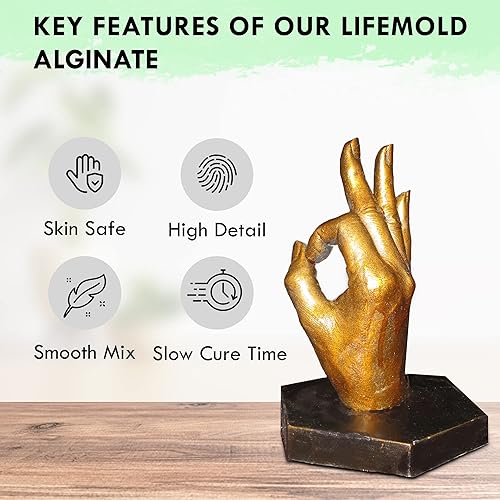 Miniatura 2 de LifeMold, alginato, material de moldeado apto para la piel, 1 libra.