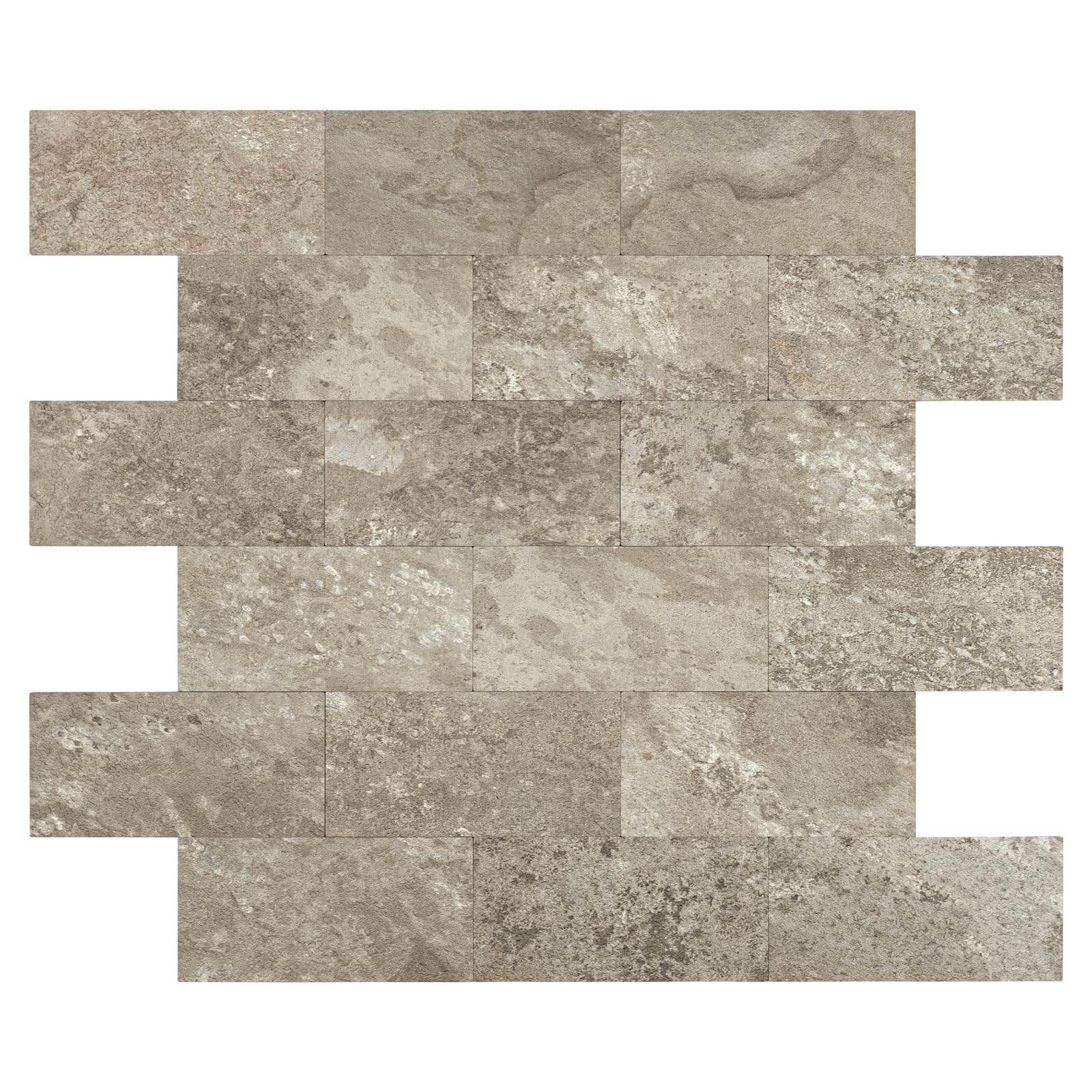 2026 New Upgrade Peel and Stick Backsplash Tile, Peel and Stick 11.34" X 11.57" Wall Tile for Kitchen, Bathroom, Fireplace, Laundry (Brownish Stone, 20 Packs)