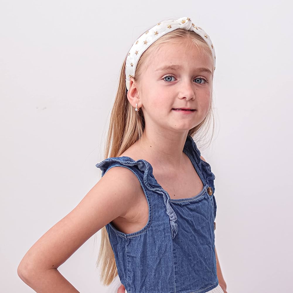 Amazon.com : FROG SAC Star Studded White Knotted Headband