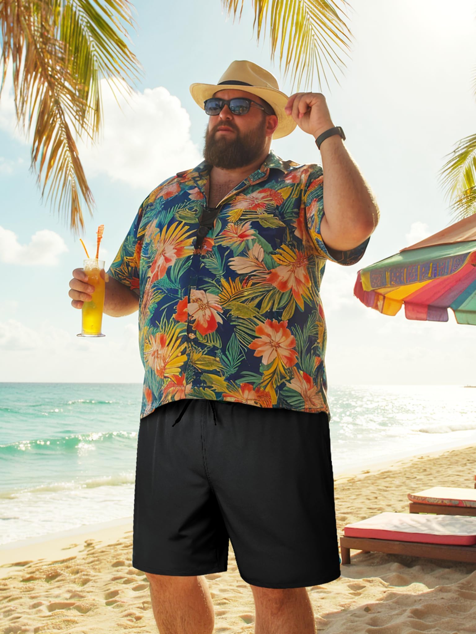 Arcweg Bañador Hombre Tallas Grandes 2XL-6XL Short de Baño Secado Rápido con Forro de Compresión y Cintura Elástica | Boardshorts para Playa, Natación y Deporte