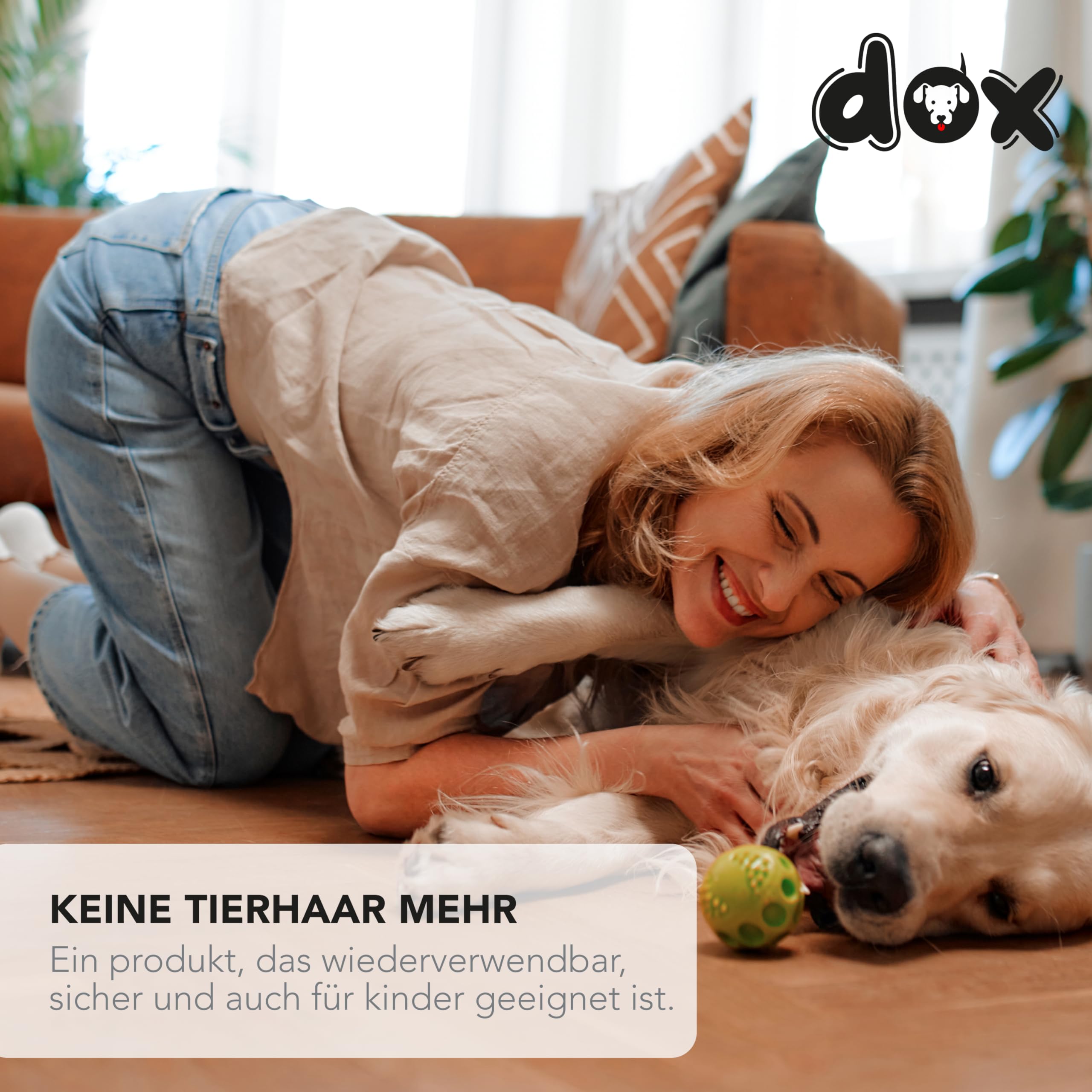DDOXX Tierhaarentferner für Waschmaschine (Packung mit 2) - Grün - entfernt Fell in Trockner und Waschmaschine, Katzenhaarentferner und Hundehaarentferner für Flusensiebe, umweltfreundlich