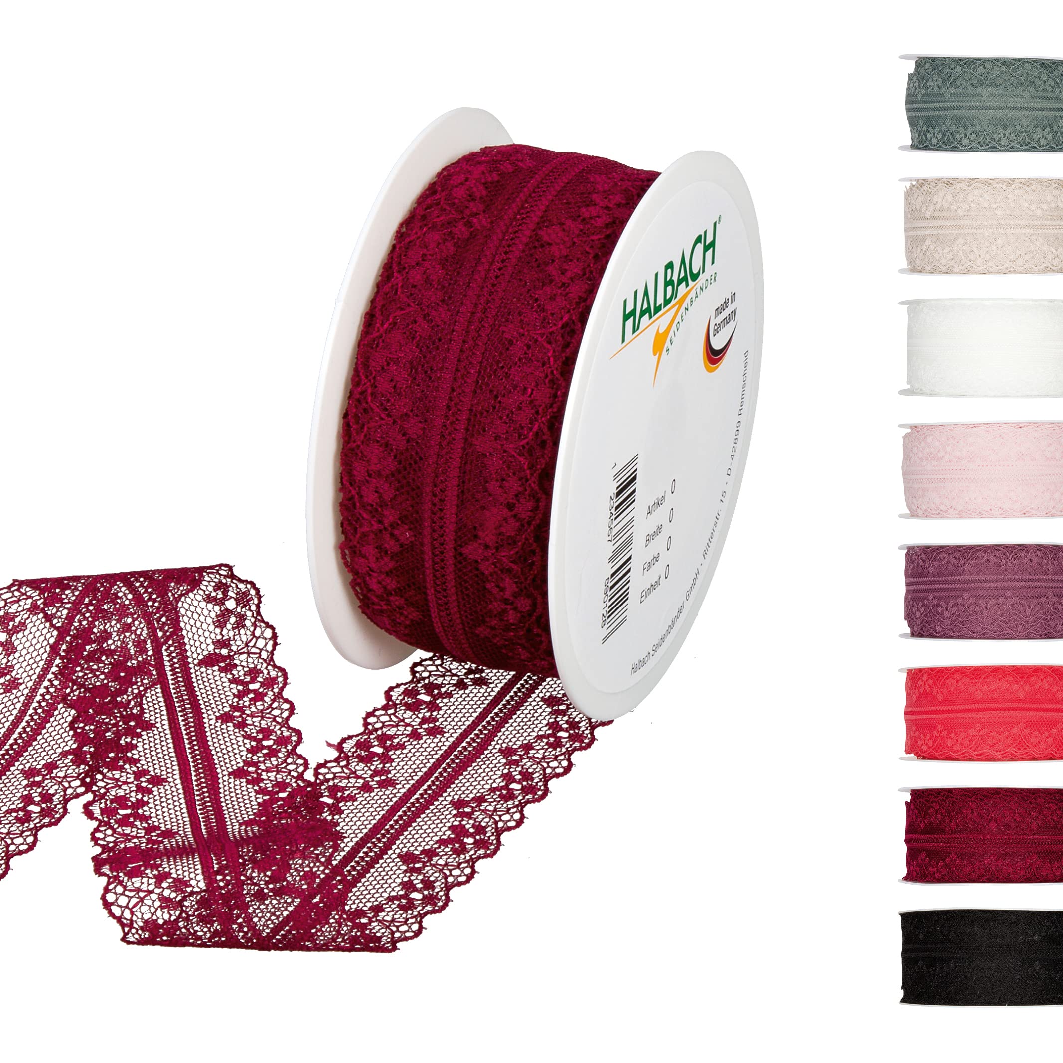 Halbach Seidenbänder Lace Ribbon 15 Metres Per Metre Roll Wedding Sewing Table Decoration Lace Trimming Lace Fabric for DIY Crafts