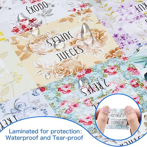 Miniatura 3 de TABINQUE Pestañas bíblicas en español, pestañas bíblicas de impresión grande y fáciles de leer para mujeres y niñas en español, 80 pestañas de