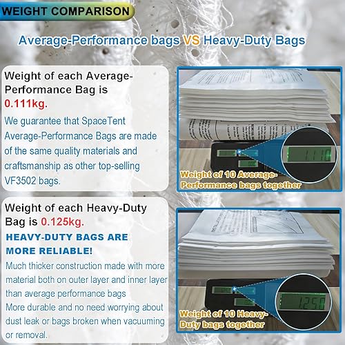 Miniatura 5 de Paquete de 5 VF3502 de repuesto para bolsas rígidas para aspiradora tamaño A, compatibles con aspiradoras RIDGID de 12 a 16 galones, bolsas