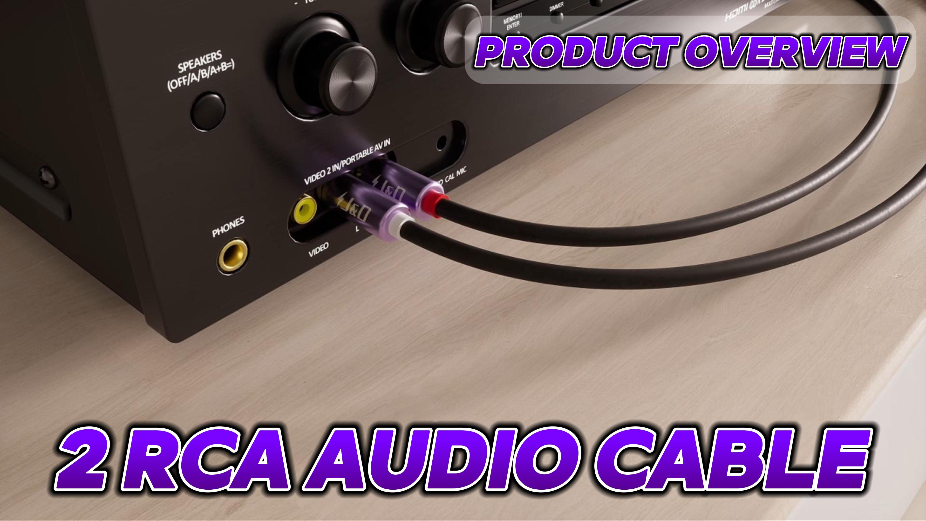 Amazon.com: J&D 2 RCA Audio Cable, Purple Aluminum Alloy Shell