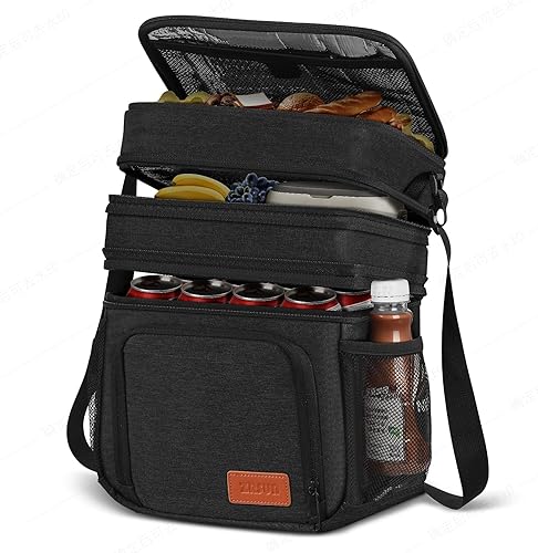 ZRSUN Lonchera térmica para mujeres y hombres, reutilizable de 3 capas de gran capacidad, lonchera para mujeres, lonchera expandible reutilizable ZRSUN Lonchera térmica para mujeres y hombres, reutilizable de 3 capas de gran capacidad, lonchera para mujeres, lonchera expandible reutilizable