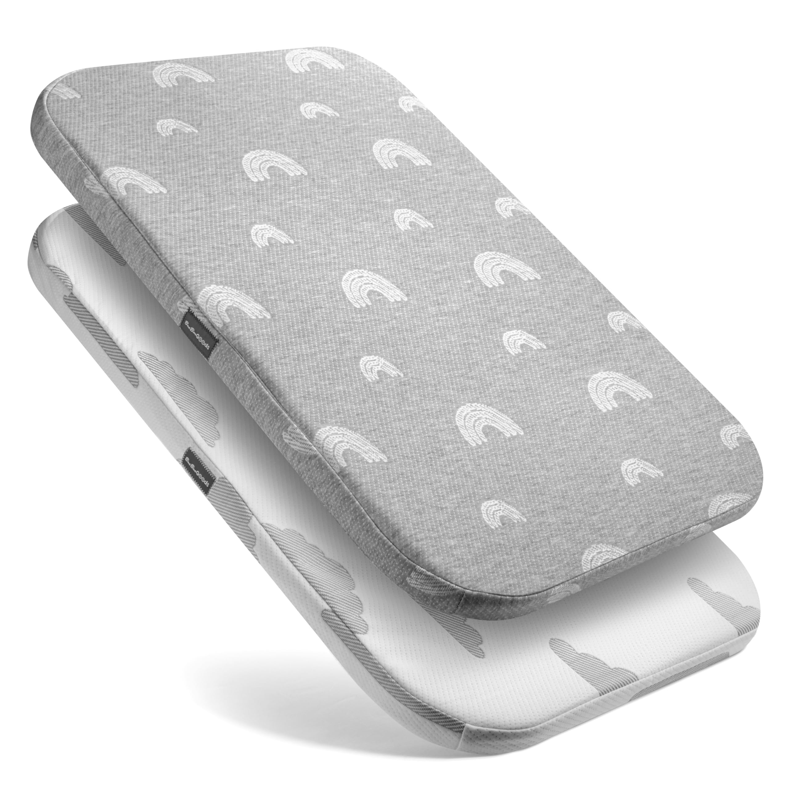 Baby Bassinet Mattress Topper, Waterproof Replacement Pad with Removable &amp; Washable Mattress Covers (for Dream On Me Karley)