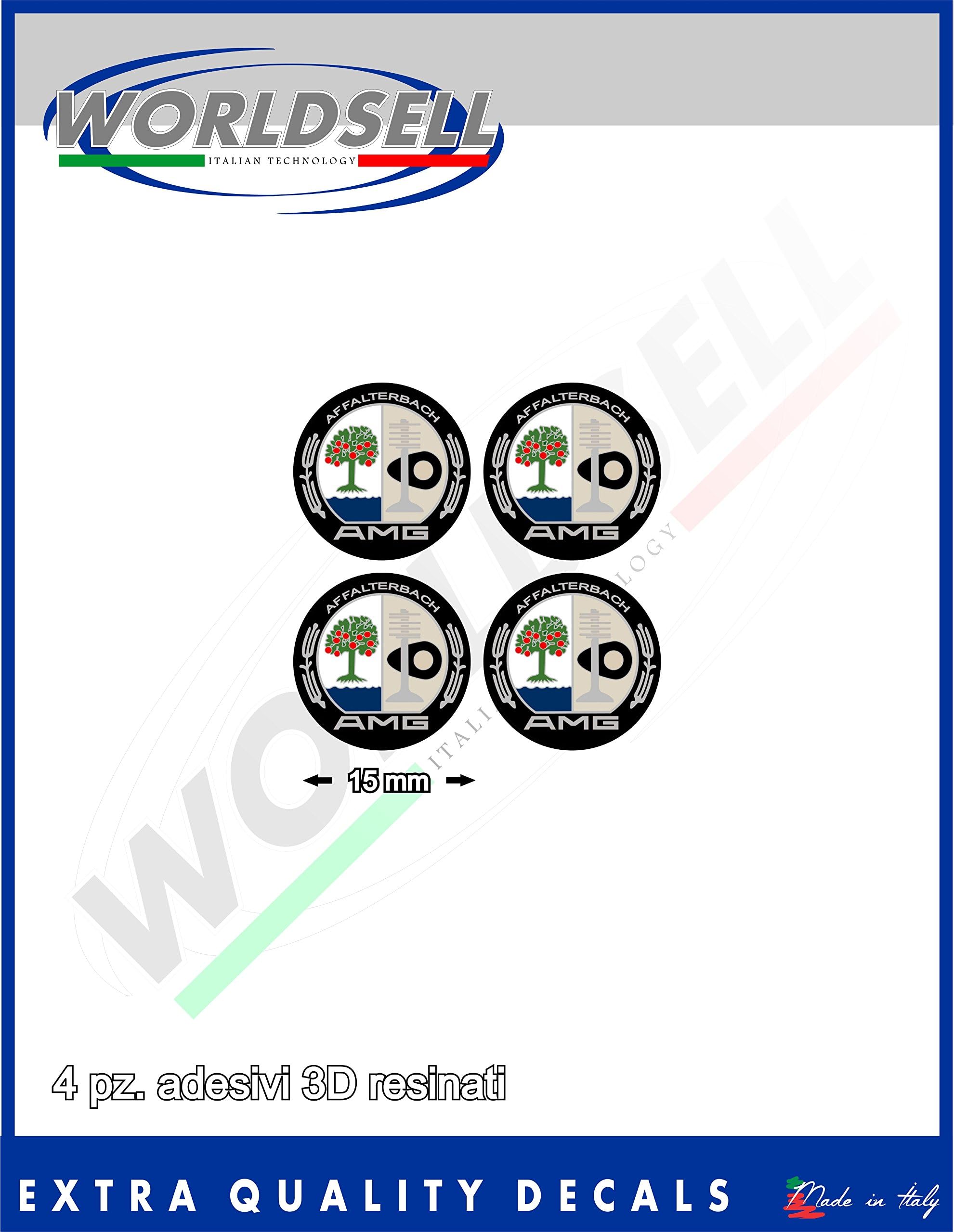 Adhesive resin 3D effect to key kit 4 pcs of 1.5 cm 'MERCEDES AMG, S65 S63 GLA 45 SLS GT''