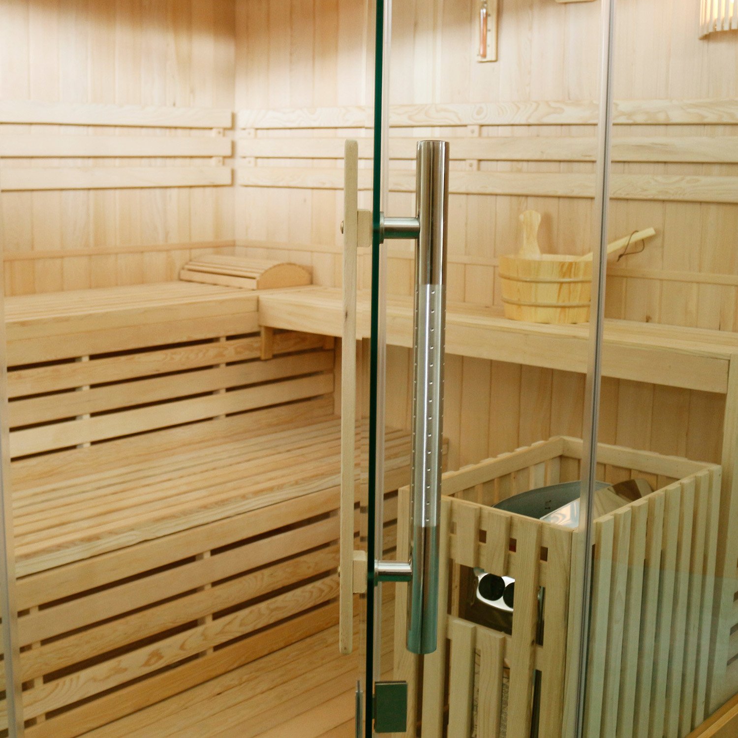 Traditionnel sauna finlandais espoo/200 x 200 cm - 8 kW
