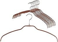 Vista 12 de Mawa Reston Lloyd Silhouette - Percha de camisa antideslizante que ahorra espacio, estilo 42 pies, paquete de 20, plateado, 20