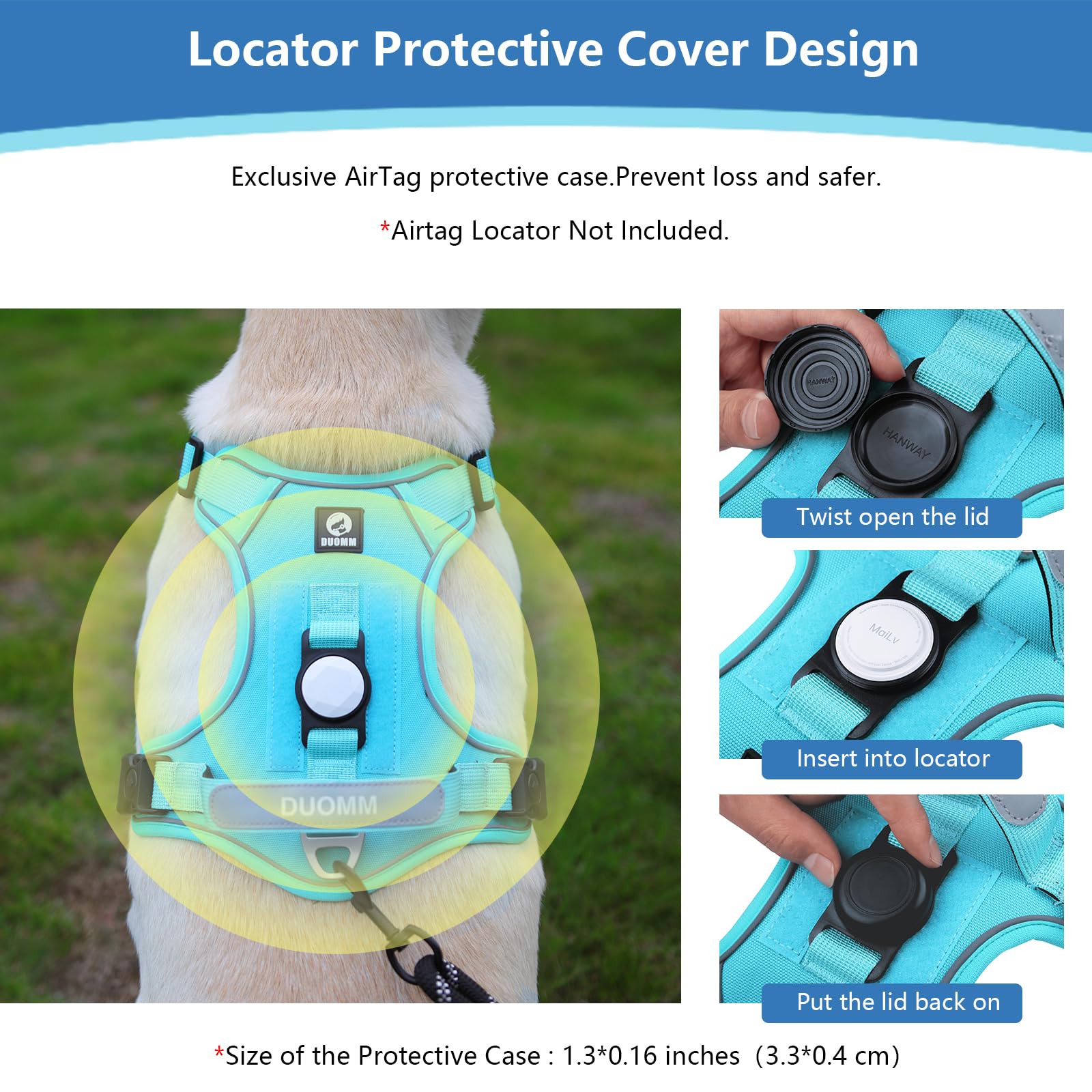 No Pull Dog Harness with Tracker Tag Holder - Image 4