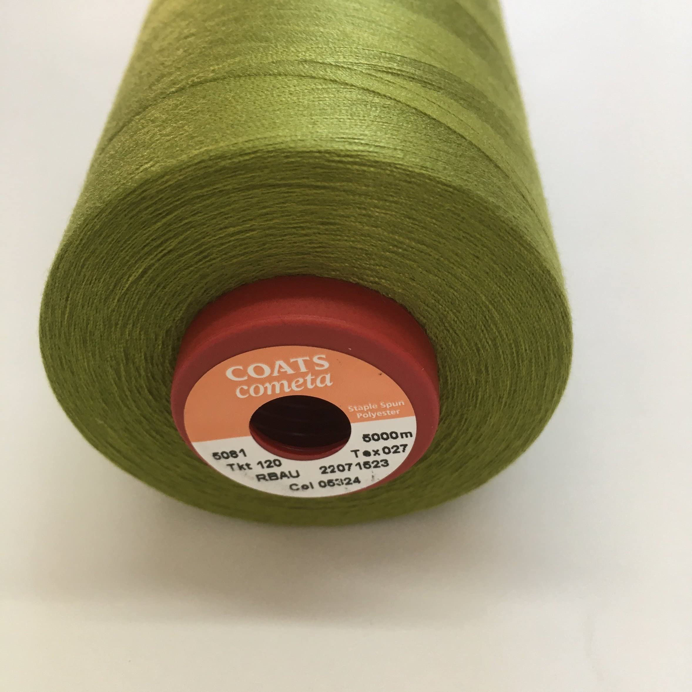 OVERLOCKING Thread - Polyester - Sewing Thread - 4 X 5,000 Meters / 4 x 5,468 Yard SPOOLS - (Olive Green)