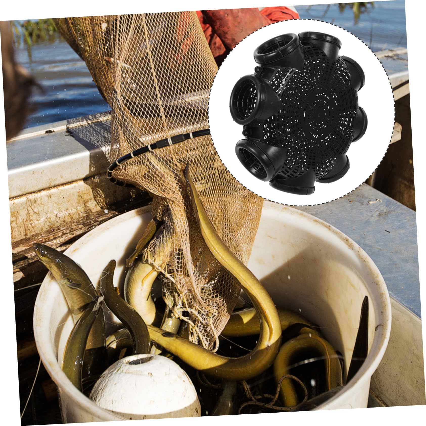 Angelköderkorb Fischkorb für Outdoor Angeln mit Hohlstruktur aus Pp | Köderwerfer, Praktischer Angelköderhalter für Meeresangeln, 1 Stück, Tragbar und Geeignet für Fischfang