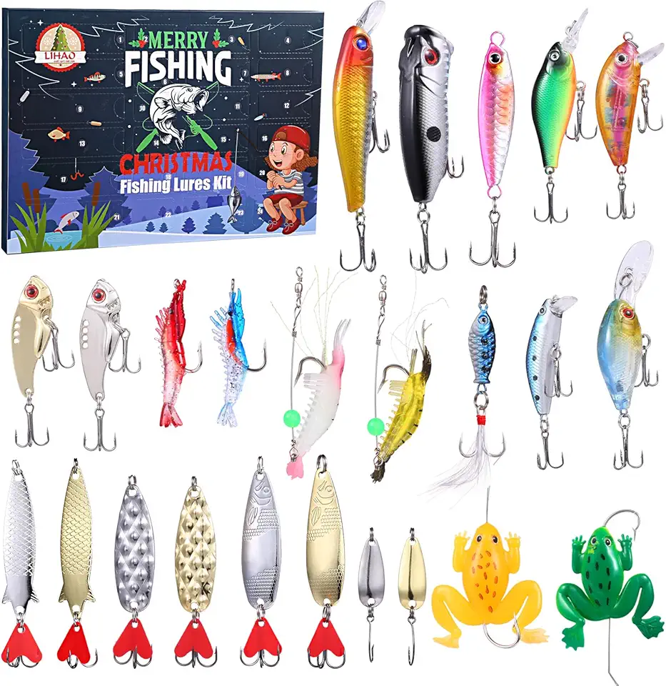 Fiskekalender med fisketillbehör